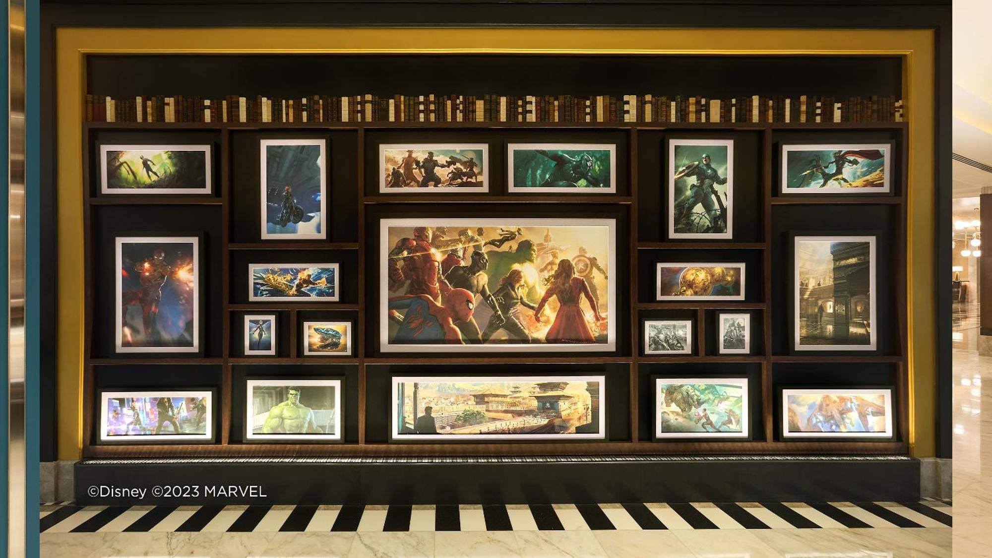 Disney'S Hollywood Hotel Hongkong Exterior foto Marvel Studios' art gallery